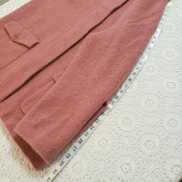 Talbots Wool/Aalpaca/Mohair Coat, Pink, Sz Lg - Picture 6 of 8